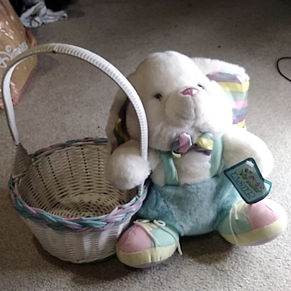 Easter basket and plush rabbit NWT - Picture 2 of 6